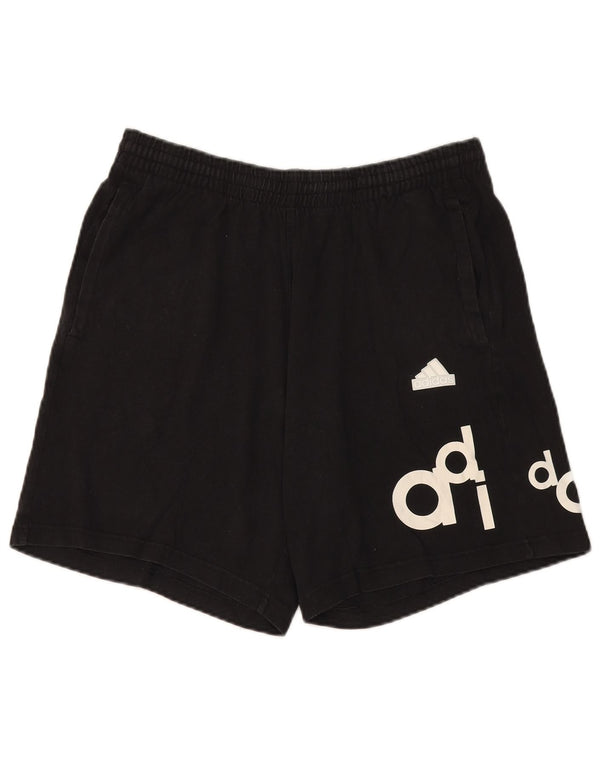 Męskie spodenki sportowe Adidas Graphic, duże, czarne, bawełniane