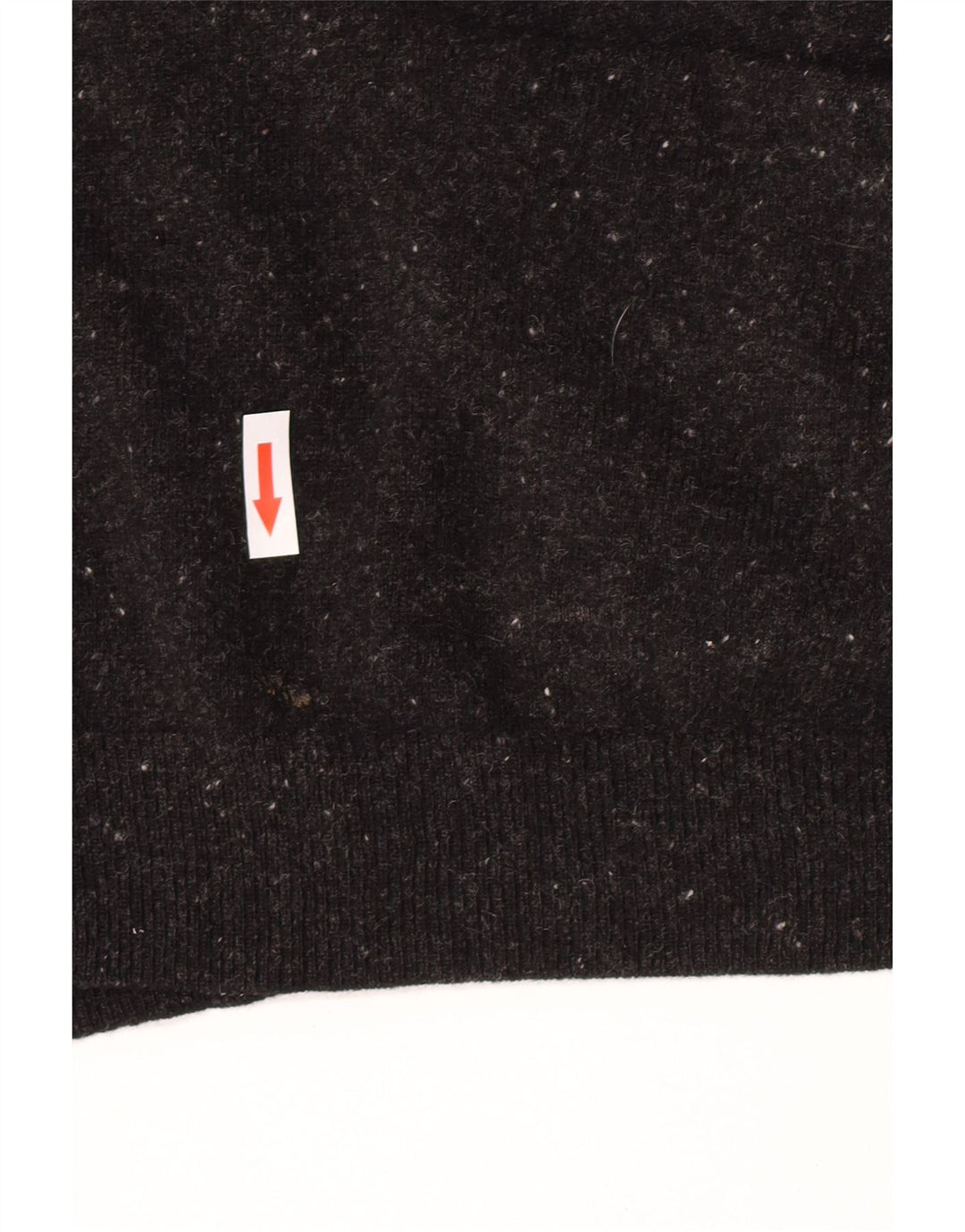 Cos Damski sweter oversize z kardiganem UK 10, mała czarna wełna w cętki