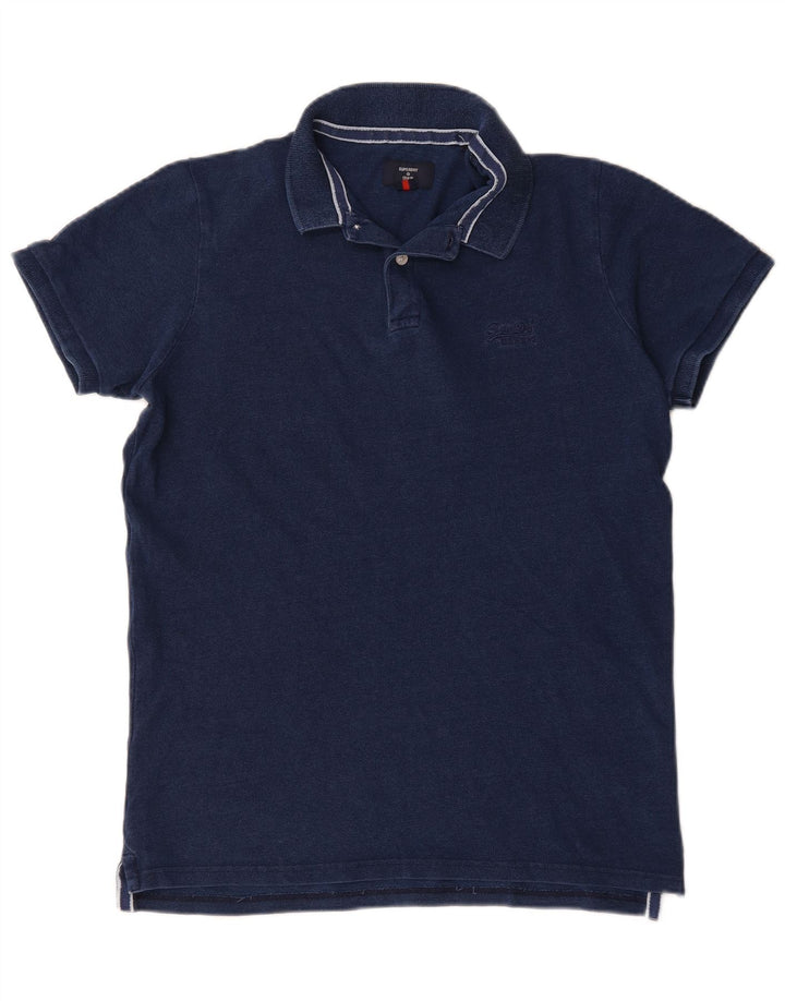 Męska koszulka polo Superdry XL, granatowa, bawełniana