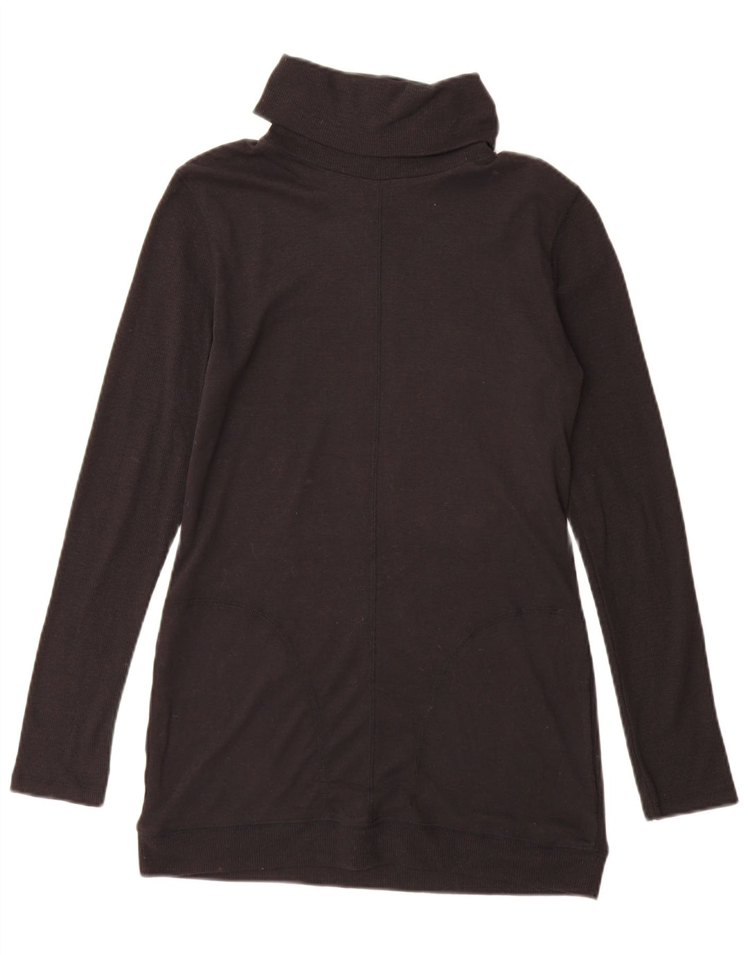 Marks & Spencer Damski sweter z długim rękawem i wywijanym dekoltem, UK 10, mały, czarny