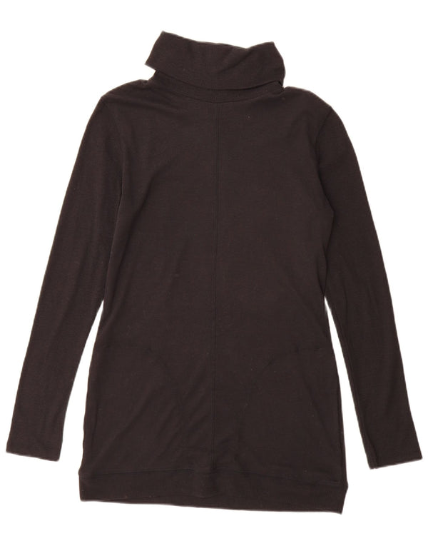 Marks & Spencer Damski sweter z długim rękawem i wywijanym dekoltem, UK 10, mały, czarny