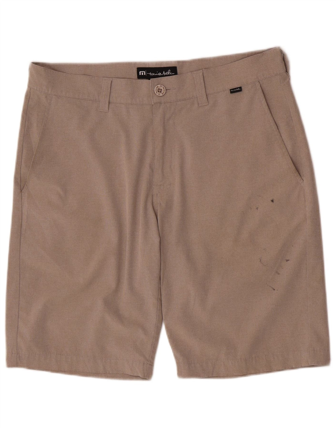 Męskie spodenki chino o regularnym kroju Travis Mathew W32, średni beżowy poliester