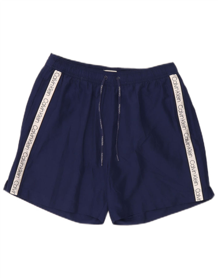 Męskie spodenki kąpielowe Calvin Klein Graphic, średni granat, blok kolorów