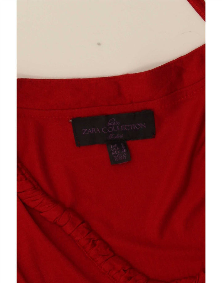 Damska bluzka z rękawem 3/4 Zara UK 8 Small Red