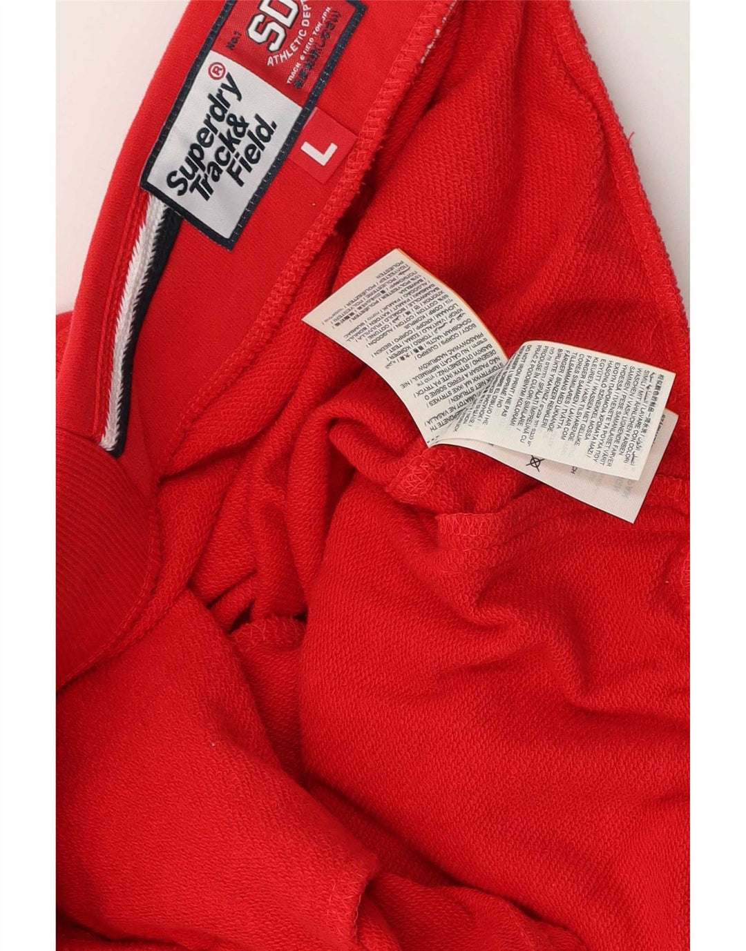 Męskie spodenki sportowe Superdry Graphic, duże, czerwone, bawełniane