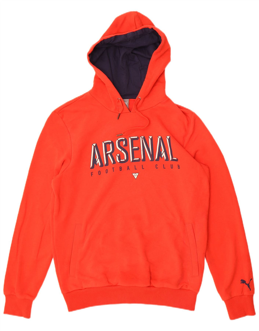 Męska bluza z kapturem Puma Arsenal z grafiką, średnia czerwona, bawełniana