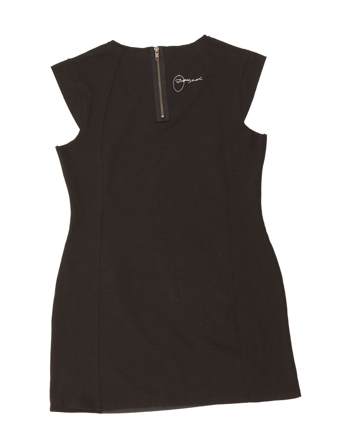DESIGUAL Womens Sheath Dress UK 12 Medium Black Floral Vintage Desigual and Second-Hand Desigual from Messina Hembry 