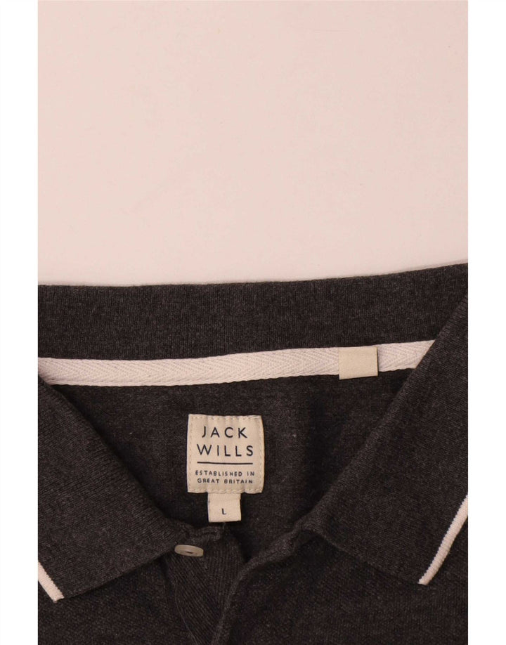 Męska koszulka polo Jack Wills, duża, szara, bawełniana