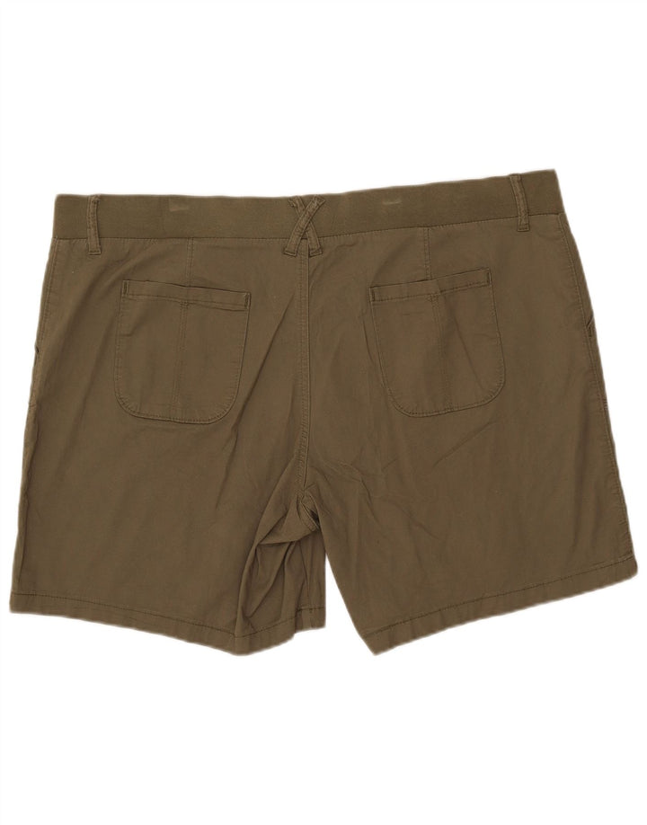 Damskie spodenki chino LEE Riders ze średnim stanem US 22 3XL W44, bawełna khaki