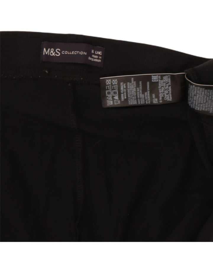 Legginsy damskie Marks & Spencer UK 16, duże, czarne, bawełniane