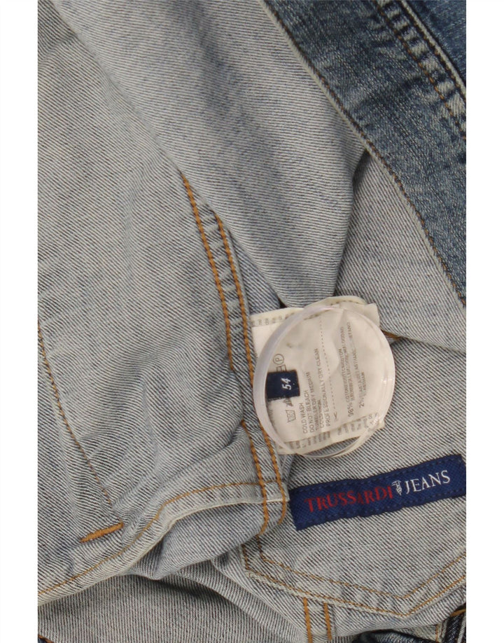 Męska kurtka dżinsowa Trussardi Jeans IT 54 XL, niebieska, bawełniana