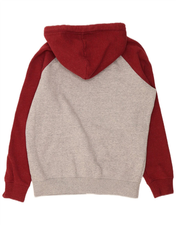 Męski sweter z kapturem Superdry i zamkiem błyskawicznym Średnioszary, bawełniany blok kolorów
