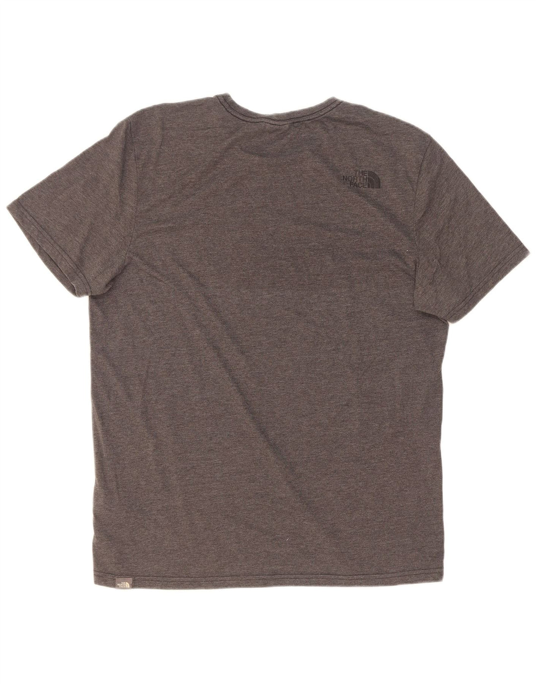 Męski T-shirt z grafiką The North Face, duży, szary, nakrapiany poliester