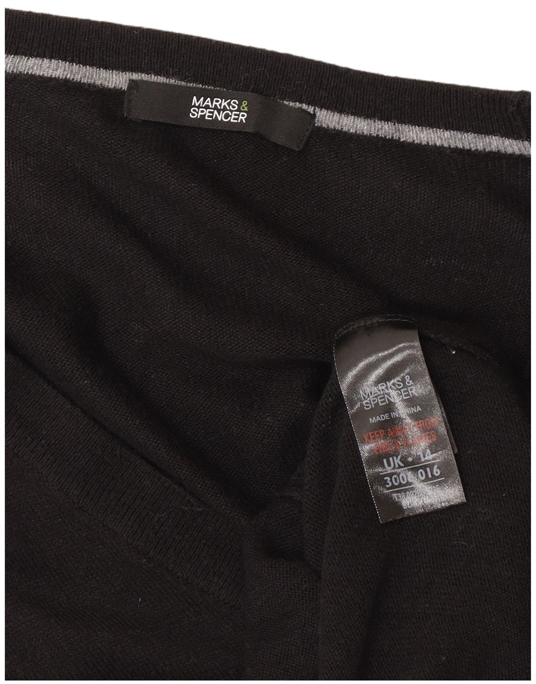 Marks & Spencer Asymetryczny sweter damski UK 14 Średni czarny