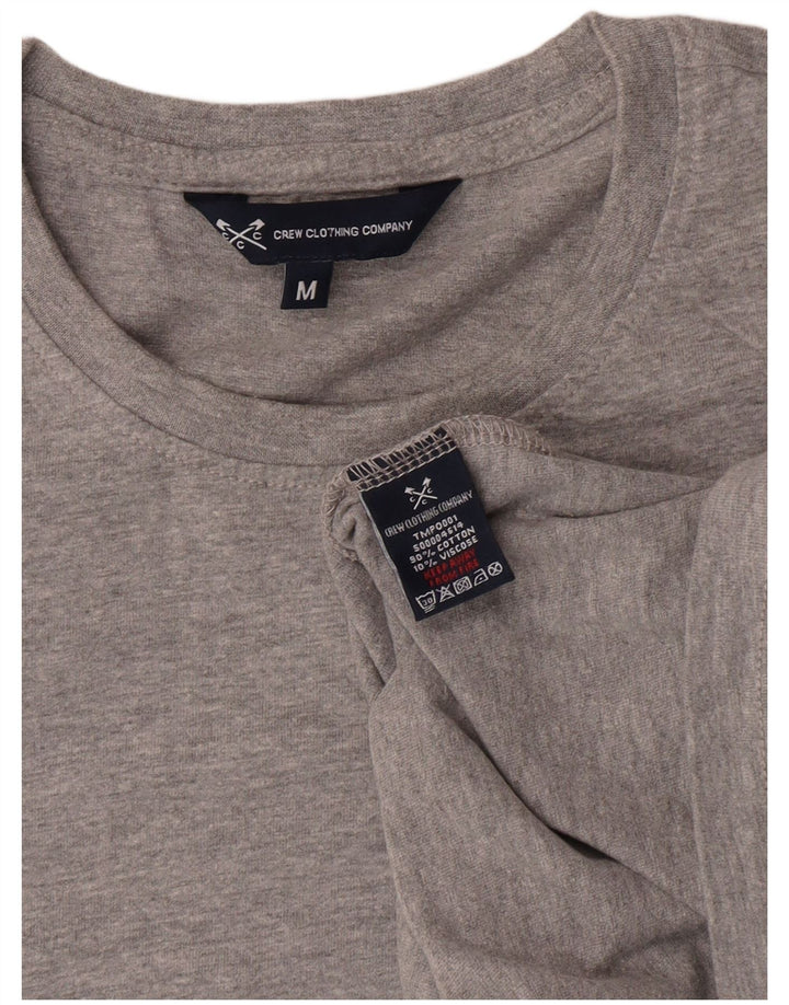 Crew Clothing Męski T-shirt Top Średniej Szarej Bawełny