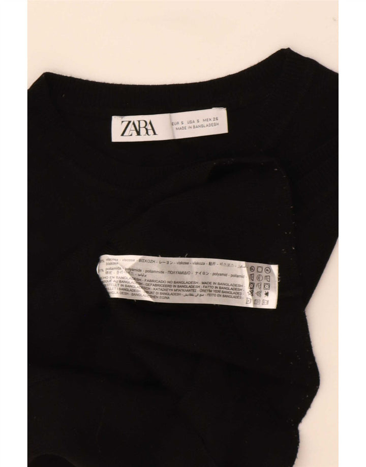 Damska krótka kamizelka Zara UK 8 Small czarna wiskoza