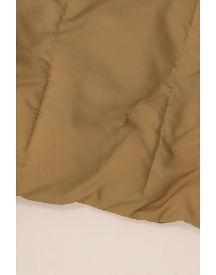 BENETTON Chłopięca ocieplana kurtka z kapturem, 11-12 lat, 2XL, beżowy poliester