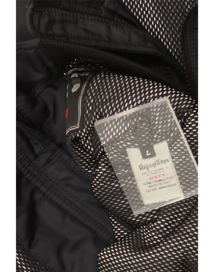 REFRIGIWEAR Mens Bomber Jacket UK 40 Large Navy Blue Polyamide