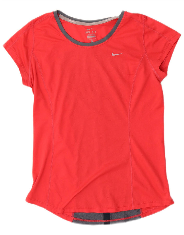T-shirt damski NIKE Dri Fit Top UK 12, średni czerwony, blok kolorów