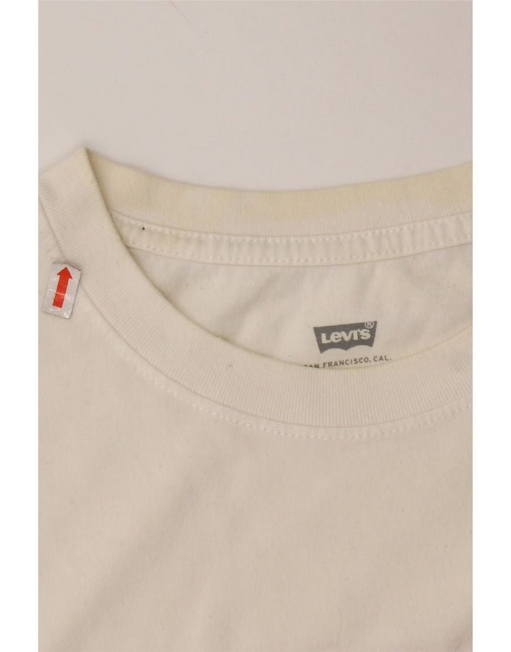 Damska koszulka LEVI'S Crop Graphic Top UK 10 Small White Colorblock