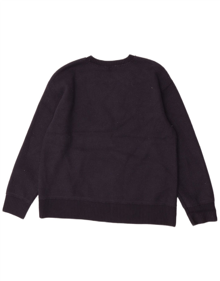 Sweter damski Zara z okrągłym dekoltem UK 14, średni granatowy, wiskoza