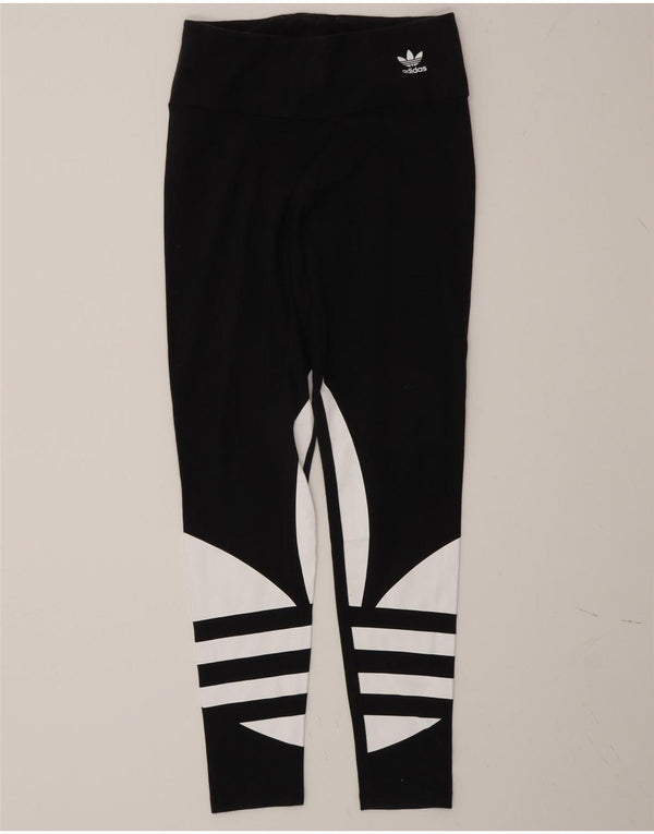Damskie legginsy Adidas Graphic UK 10 Small Black Colorblock