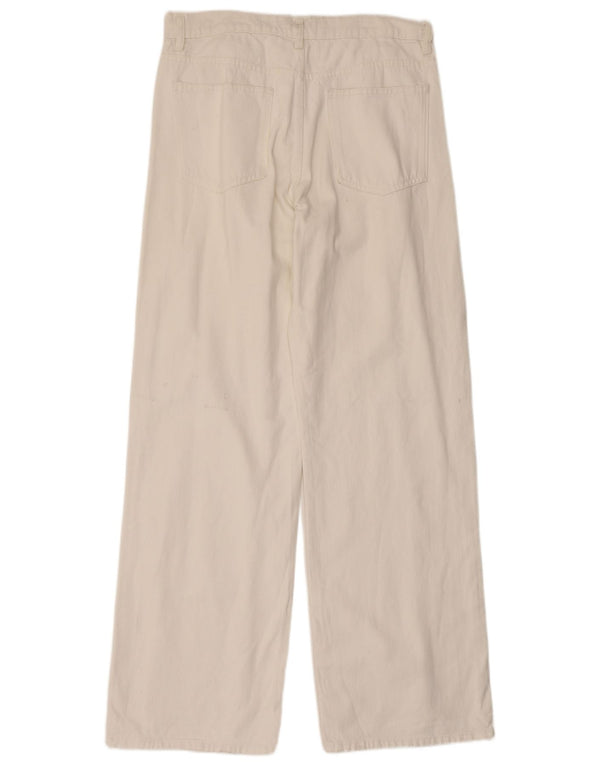 Damskie jeansy z szeroką nogawką Zara EU 40 Medium W30 L32 Białe