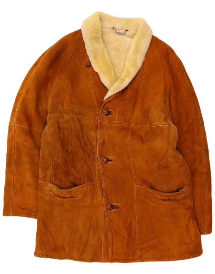 Płaszcz męski Mabrun Shearling UK 40 Large Beżowy Shearling