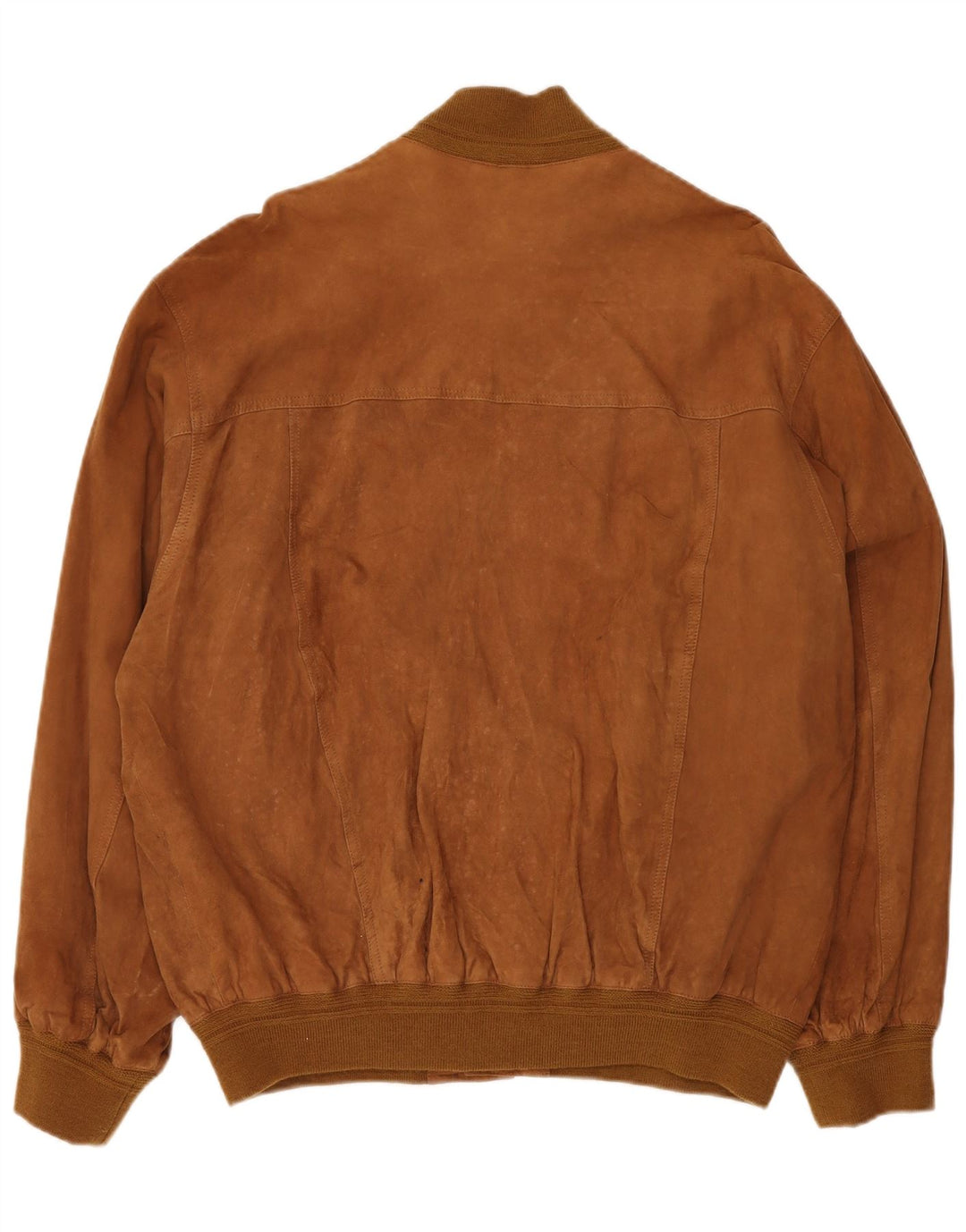 Męska zamszowa kurtka bomberka VINTAGE IT 58 4XL brązowa skóra