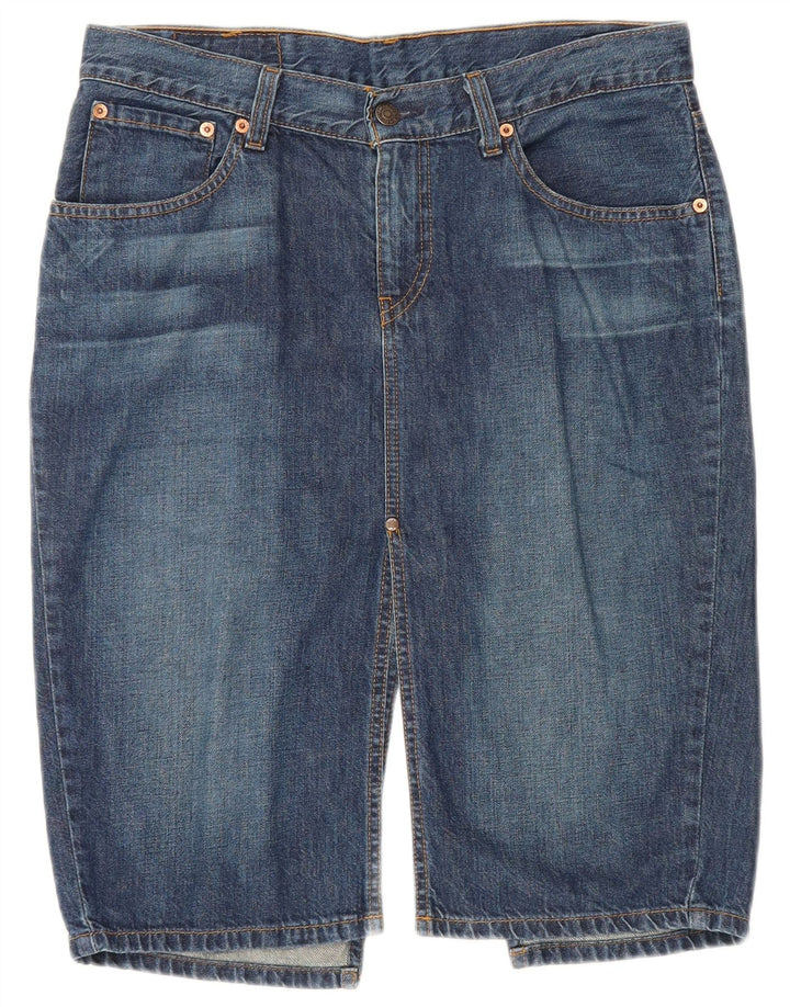 Damska spódnica dżinsowa Levi's 669 W32, duża niebieska bawełna
