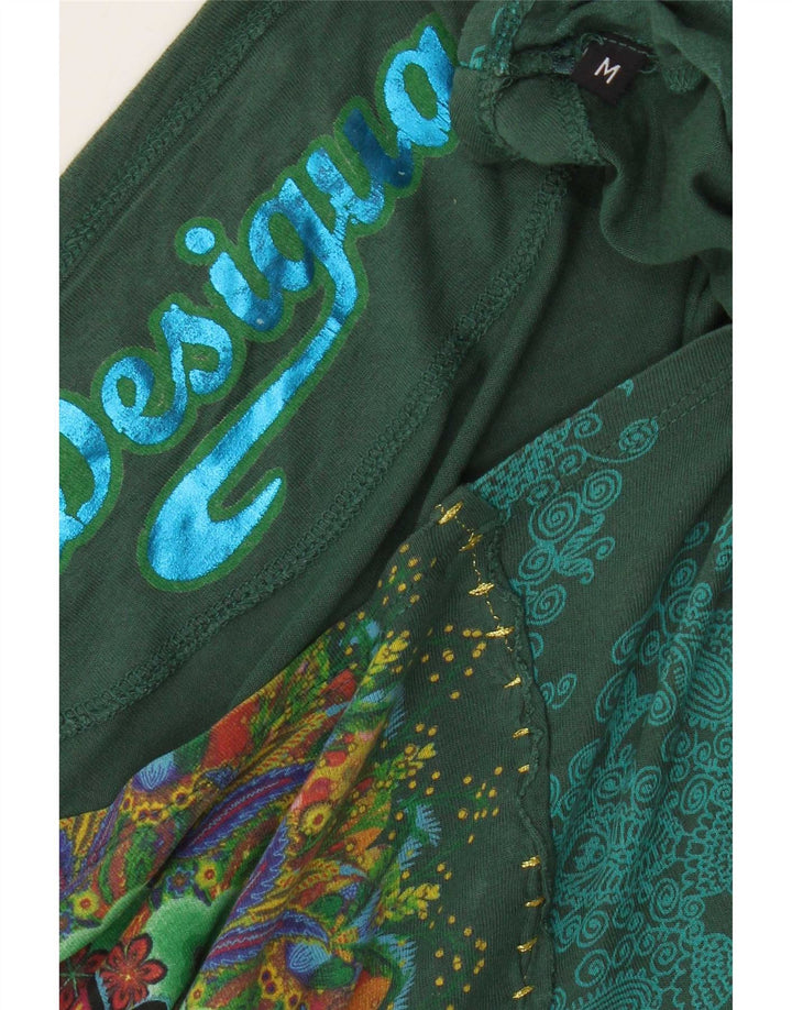 Damska bluzka oversize z grafiką Batwing Desigual UK 14, średnia zieleń