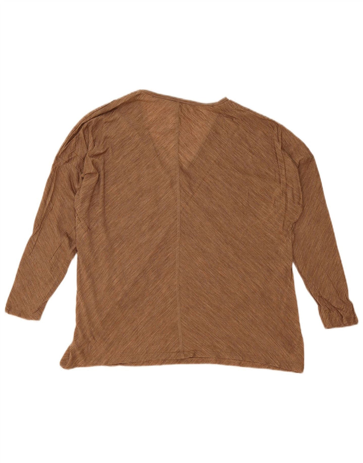 Damski top oversize Massimo Dutti z długim rękawem, UK 10, mały, beżowy, nakrapiany