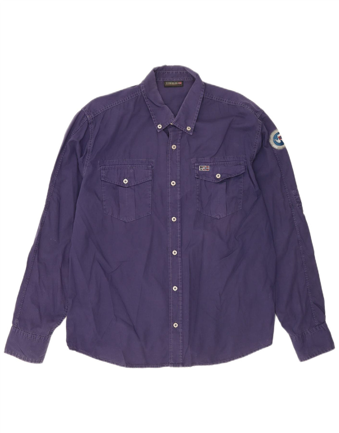 Koszula męska NAPAPIJRI XL, bawełniana, granatowa