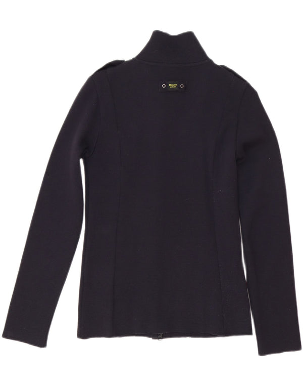 Sweter damski Blauer Cardigan UK 10 Small, granatowy, wełniany