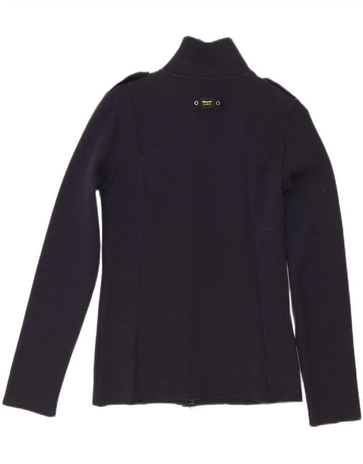 Sweter damski Blauer Cardigan UK 10 Small, granatowy, wełniany
