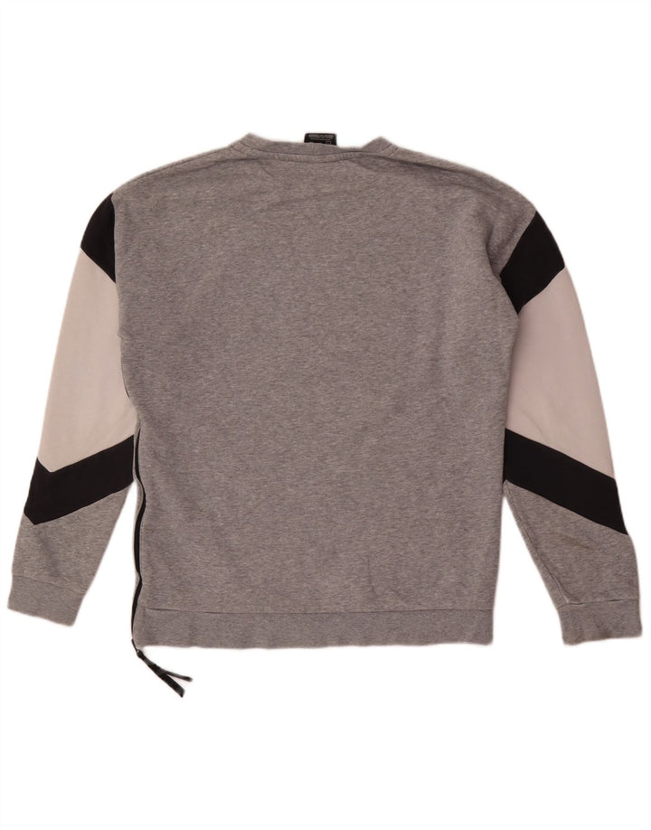 Męska bluza z grafiką Nike, mała, szara, bawełniana z blokami kolorów