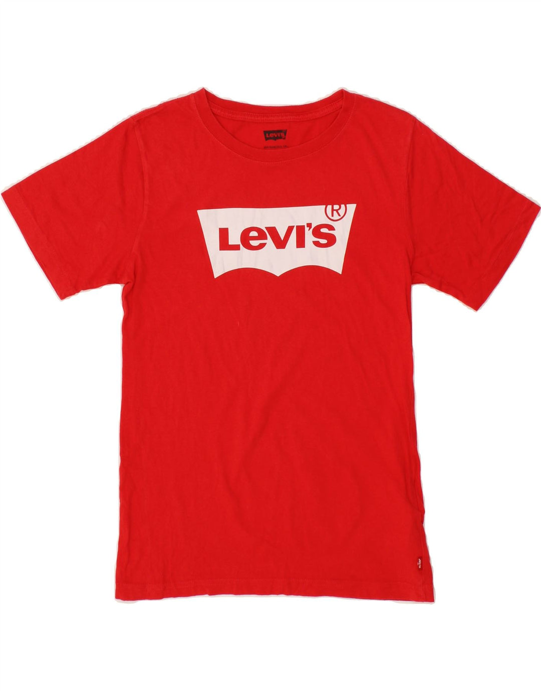 LEVI'S Boys Graphic T-Shirt Top 15-16 Years Red Cotton Vintage Levi's and Second-Hand Levi's from Messina Hembry 