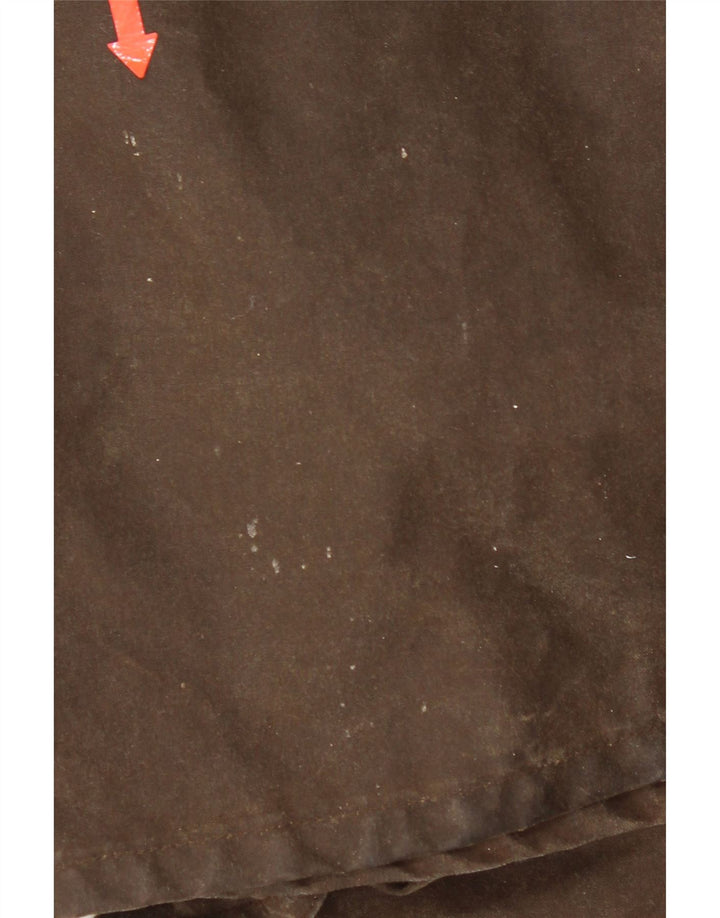 Vintage męski płaszcz z woskowanej bawełny UK 40, duży brązowy