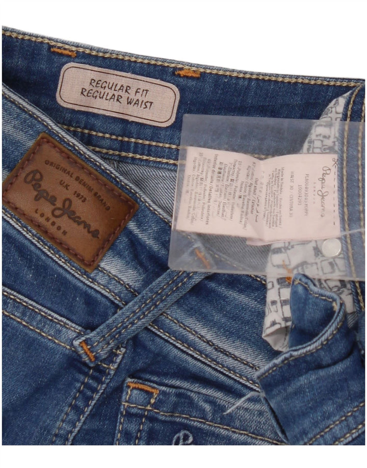 PEPE JEANS Damskie spodenki jeansowe o regularnym kroju W30 Średni niebieski, bawełniany