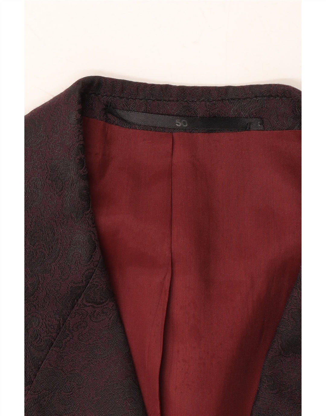 VINTAGE Womens Double Breasted Blazer Jacket IT 50 XL Burgundy Vintage Vintage and Second-Hand Vintage from Messina Hembry 