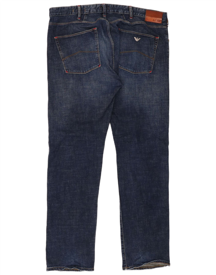 Męskie jeansy Armani Regular Straight W40 L34 Granatowa bawełna