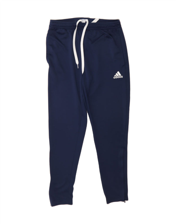 ADIDAS Womens Tracksuit Trousers UK 14 Large Navy Blue Polyester Vintage Adidas and Second-Hand Adidas from Messina Hembry 