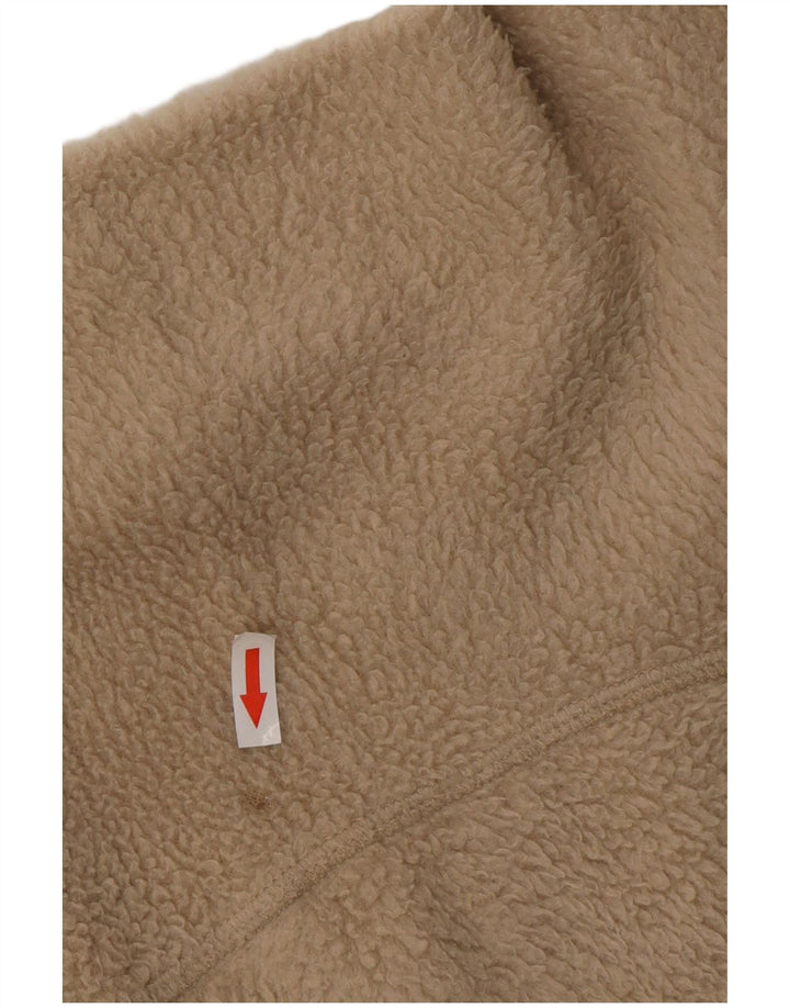 Męska kurtka polarowa FILA UK 44 2XL Beżowy poliester z blokami kolorów