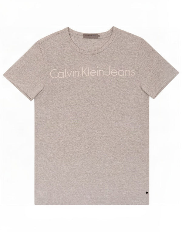 Męski T-shirt z grafiką Calvin Klein Jeans Slim Fit XS, szary