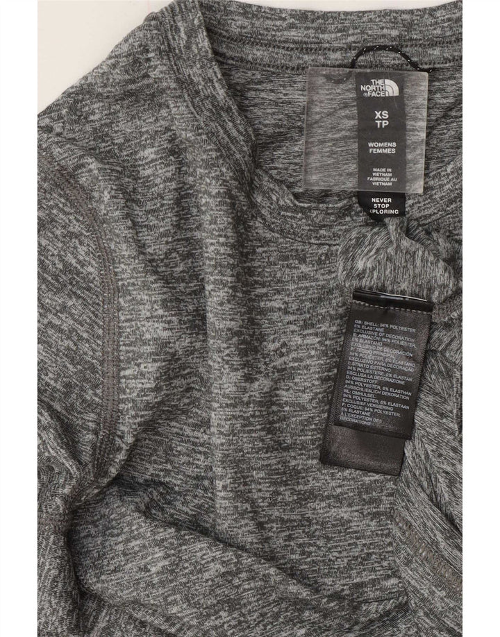 Damski top z długim rękawem The North Face, UK 6 XS, szary, nakrapiany poliester