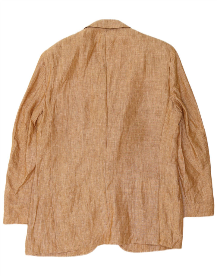 Męska marynarka zapinana na 3 guziki El Corte Ingles IT 50, duża, brązowa pościel