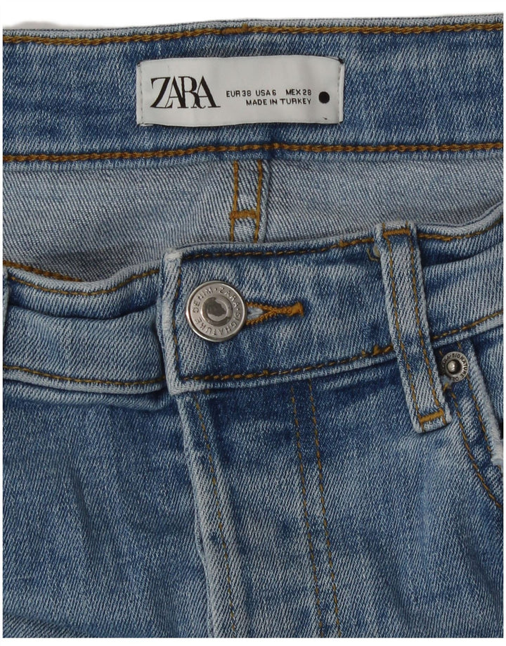 Dżinsy damskie Zara Crop Straight EU 38 Small W28 L26 Niebieskie