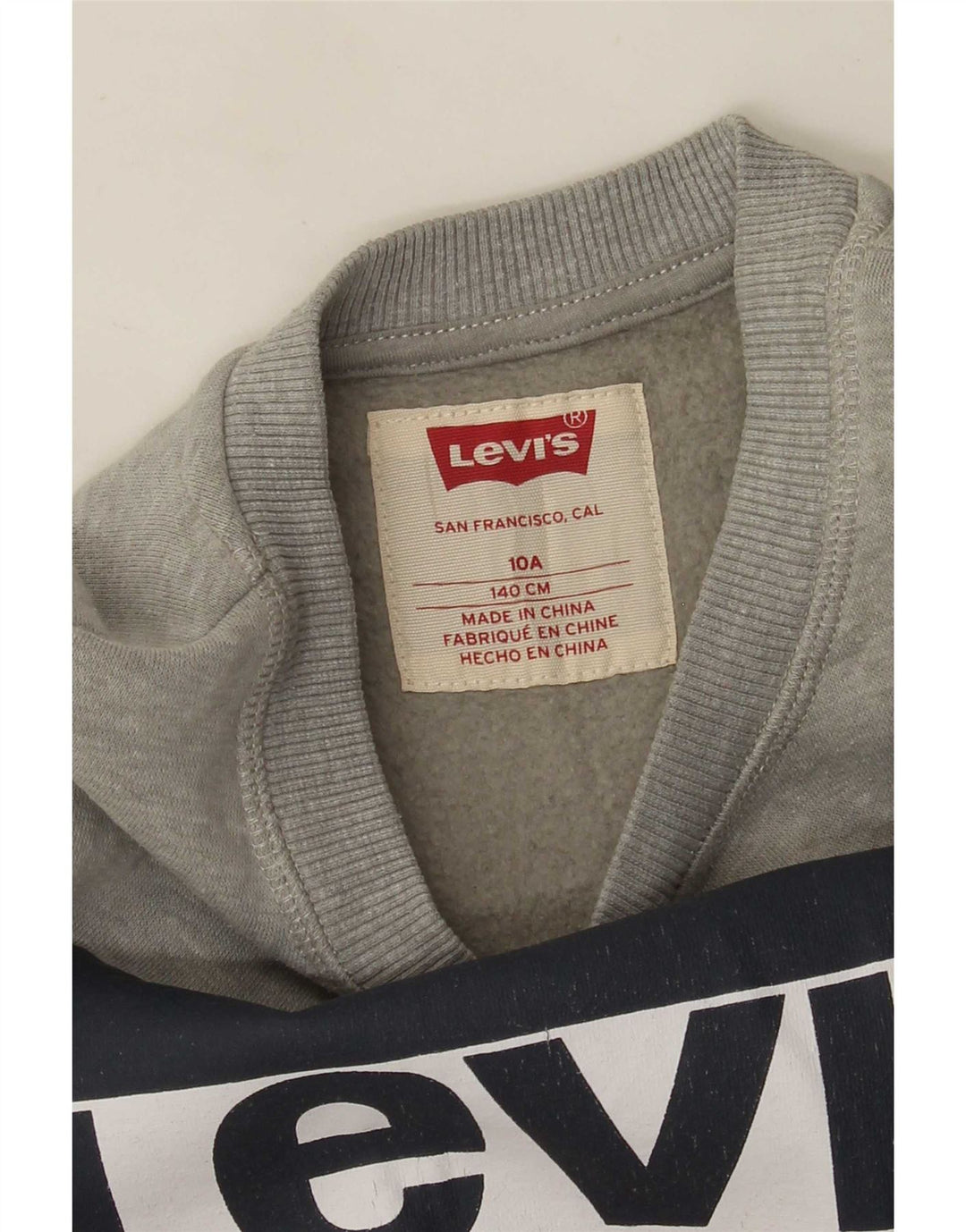 Chłopięcy sweter z kapturem Levi's 9-10 lat, szary, nakrapiany