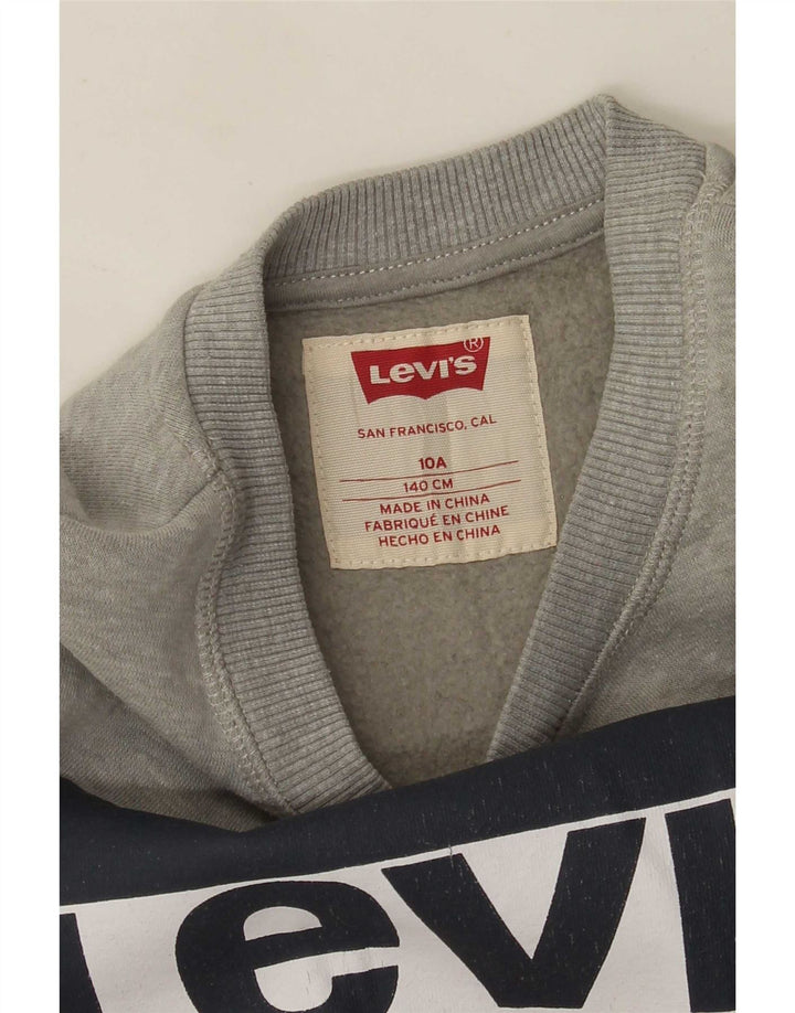 Chłopięcy sweter z kapturem Levi's 9-10 lat, szary, nakrapiany
