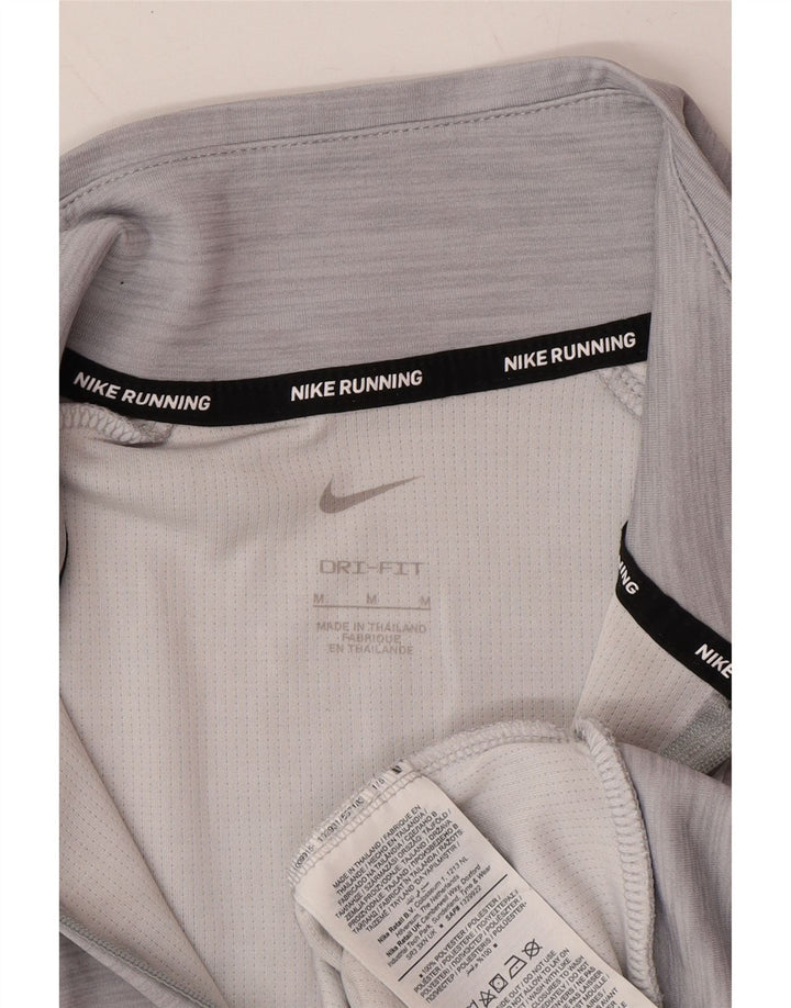 NIKE Womens Dri Fit Pullover Tracksuit Top UK 14 Medium Grey Flecked Vintage Nike and Second-Hand Nike from Messina Hembry 